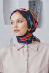 Loryan Scarf Linen Keten Karışımlı Pamuklu Confetti Desenli Eşarp Siyah