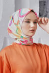 Loryan Scarf Linen Keten Karışımlı Pamuklu Confetti Desenli Eşarp Bej