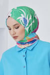 Loryan Scarf Linen Keten Karışımlı Pamuklu Rose Desenli Şal Benetton