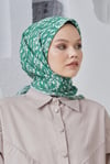 Loryan Scarf Linen Keten Karışımlı Pamuklu Çini Desenli Eşarp Benetton