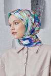 Loryan Scarf Linen Keten Karışımlı Pamuklu Zambak Desenli Eşarp Benetton
