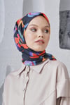 Loryan Scarf Linen Keten Karışımlı Pamuklu Confetti Desenli Eşarp Siyah