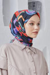 Loryan Scarf Linen Keten Karışımlı Pamuklu Confetti Desenli Eşarp Siyah