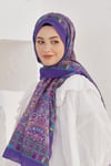 Loryan Scarf Linen Şal - Linen Harmony Pamuk Keten Şal 4298 Lila