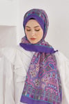 Loryan Scarf Linen Şal - Linen Harmony Pamuk Keten Şal 4298 Lila