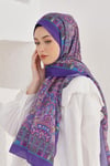 Loryan Scarf Linen Şal - Linen Harmony Pamuk Keten Şal 4298 Lila