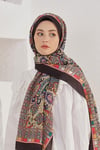 Loryan Scarf Linen Şal - Linen Harmony Pamuk Keten Şal 4298 Siyah