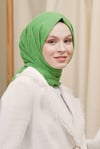 Loryan Scarf Logo Desen, Jakarlı Pamuklu Şal Neon Benetton