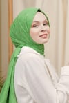 Loryan Scarf Logo Desen, Jakarlı Pamuklu Şal Neon Benetton