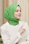 Loryan Scarf Logo Desen, Jakarlı Pamuklu Şal Neon Benetton