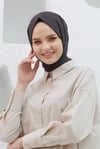 Loryan Scarf Logo Desen, Jakarlı Pamuklu Şal Acı Kahve