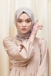 Loryan Scarf, Pamuklu, Tek Renk Kianna Jakarlı Şal Vizon