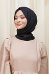 Loryan Scarf, Pamuklu, Tek Renk Kianna Jakarlı Şal Siyah