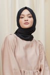 Loryan Scarf, Pamuklu, Tek Renk Kianna Jakarlı Şal Siyah