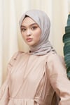 Loryan Scarf, Pamuklu, Tek Renk Kianna Jakarlı Şal Vizon