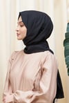 Loryan Scarf, Pamuklu, Tek Renk Kianna Jakarlı Şal Siyah