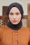 Loryan Scarf Tek Renk, Pamuklu Shimmer Şal Siyah