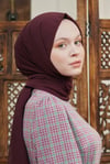 Loryan Scarf Tek Renk, Pamuklu Shimmer Şal Acı Kahve