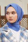 Loryan Scarf Tek Renk, Pamuklu Shimmer Şal İndigo