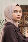 Loryan Scarf Tek Renk, Pamuklu Shimmer Şal Vizon