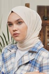 Loryan Scarf Tek Renk, Pamuklu Shimmer Şal Bej