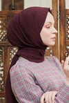 Loryan Scarf Tek Renk, Pamuklu Shimmer Şal Acı Kahve