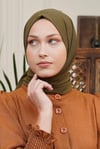Loryan Scarf Tek Renk, Pamuklu Shimmer Şal Açık Kahve