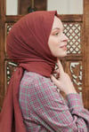Loryan Scarf Tek Renk, Pamuklu Shimmer Şal Bakır