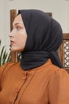 Loryan Scarf Tek Renk, Pamuklu Shimmer Şal Siyah