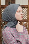 Loryan Scarf Tek Renk, Pamuklu Shimmer Şal Füme