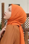 Loryan Scarf Tek Renk, Pamuklu Shimmer Şal Tarçın