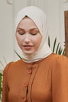 Loryan Scarf Tek Renk, Pamuklu Shimmer Şal Ekru