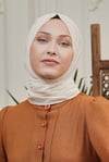 Loryan Scarf Tek Renk, Pamuklu Shimmer Şal Ekru