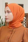 Loryan Scarf Tek Renk, Pamuklu Shimmer Şal Tarçın