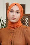 Loryan Scarf Tek Renk, Pamuklu Shimmer Şal Tarçın