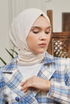 Loryan Scarf Tek Renk, Pamuklu Shimmer Şal Bej