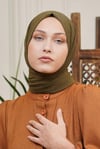 Loryan Scarf Tek Renk, Pamuklu Shimmer Şal Açık Kahve