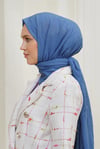 Loryan Scarf Viva Crush Bambu Kraş Şal Kot Mavi