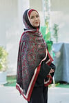 Loryan Scarf Zerre Degrade Etnik Şal -  Bordo