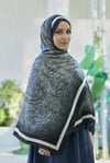 Loryan Scarf Zerre Degrade Etnik Şal -  Siyah