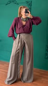 Kuşaklı Bol Paça Pantolon