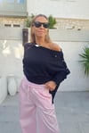 İki İplik Çıtçıtlı Sweatshirt
