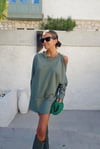 İki İplik Çıtçıtlı Sweatshirt