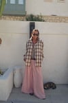 İtalyan Keten Deri Kemerli Pantolon