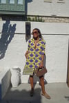 Positano Mor Sarı Gömlek Elbise