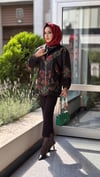 BROKAR VE FİLE KUMAŞ DETAYLI CEKET