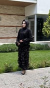 ÇİÇEK DETAYLI PAYET İŞLEMELİ ABAYA