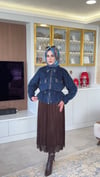 DESENLİ KOT CEKET