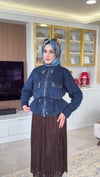 DESENLİ KOT CEKET