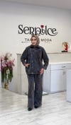 DESENLİ KOT CEKET